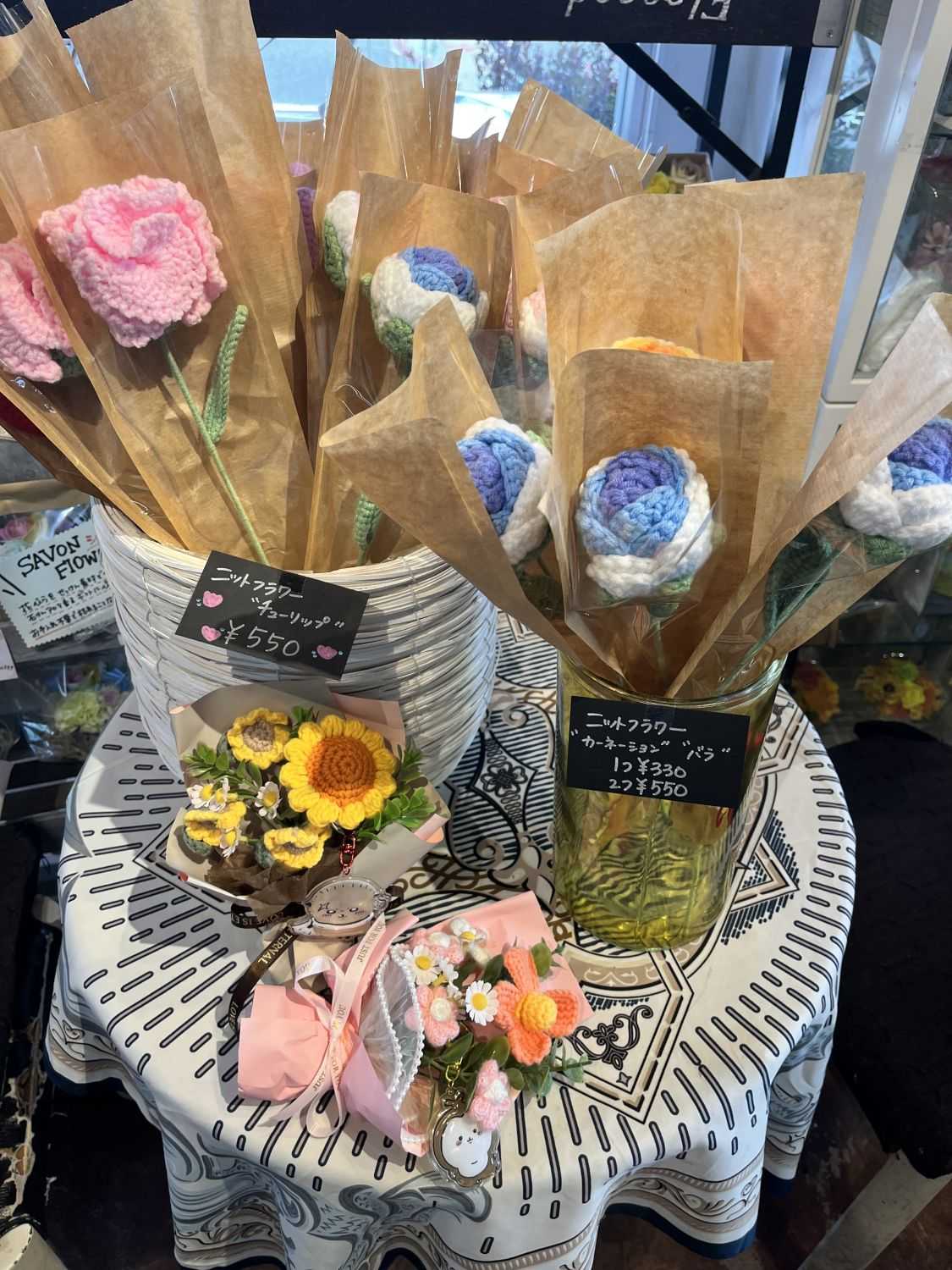 ニットフラワー入荷しました！